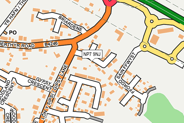 NP7 9NJ map - OS OpenMap – Local (Ordnance Survey)