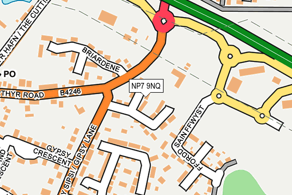 NP7 9NQ map - OS OpenMap – Local (Ordnance Survey)