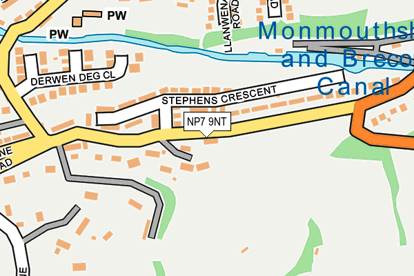 NP7 9NT map - OS OpenMap – Local (Ordnance Survey)