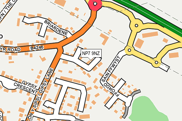 NP7 9NZ map - OS OpenMap – Local (Ordnance Survey)
