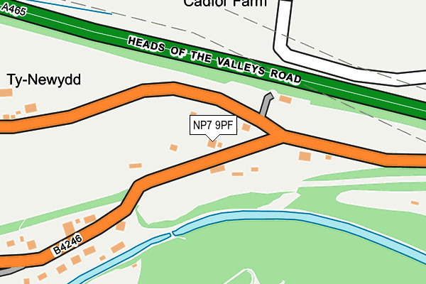 NP7 9PF map - OS OpenMap – Local (Ordnance Survey)