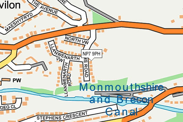 NP7 9PH map - OS OpenMap – Local (Ordnance Survey)