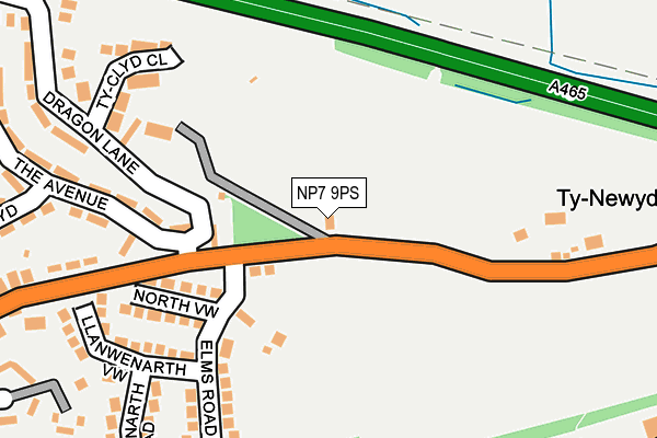 NP7 9PS map - OS OpenMap – Local (Ordnance Survey)