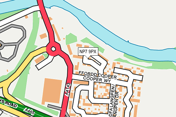 NP7 9PX map - OS OpenMap – Local (Ordnance Survey)