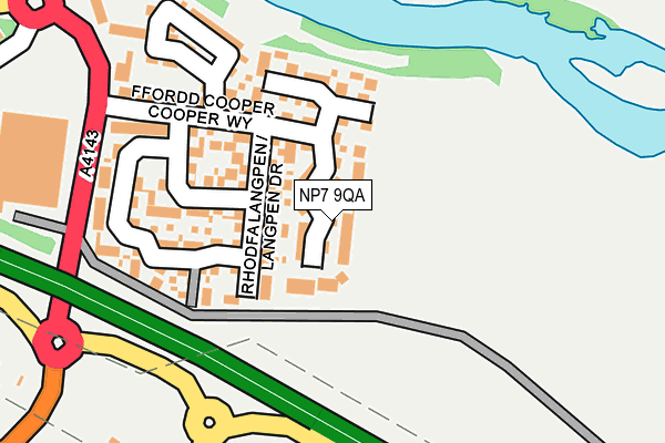 NP7 9QA map - OS OpenMap – Local (Ordnance Survey)