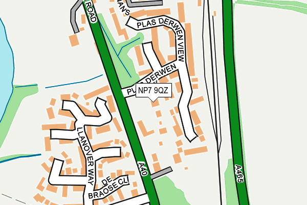 NP7 9QZ map - OS OpenMap – Local (Ordnance Survey)