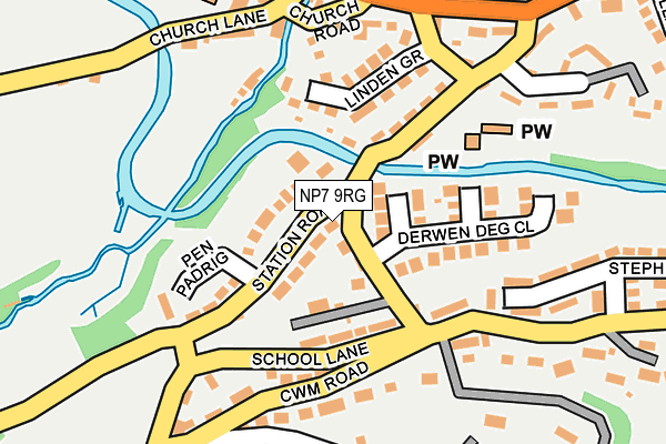 NP7 9RG map - OS OpenMap – Local (Ordnance Survey)