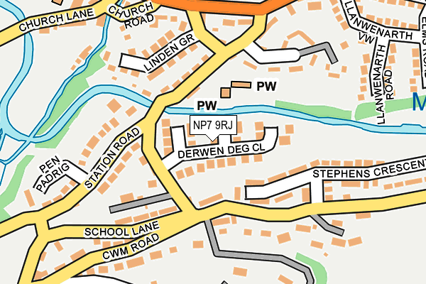 NP7 9RJ map - OS OpenMap – Local (Ordnance Survey)