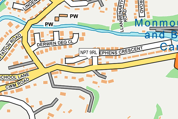 NP7 9RL map - OS OpenMap – Local (Ordnance Survey)