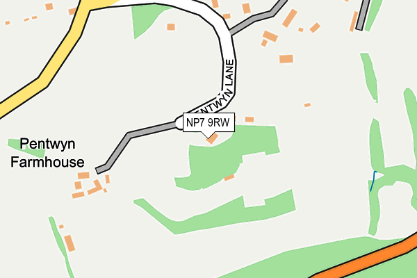 NP7 9RW map - OS OpenMap – Local (Ordnance Survey)