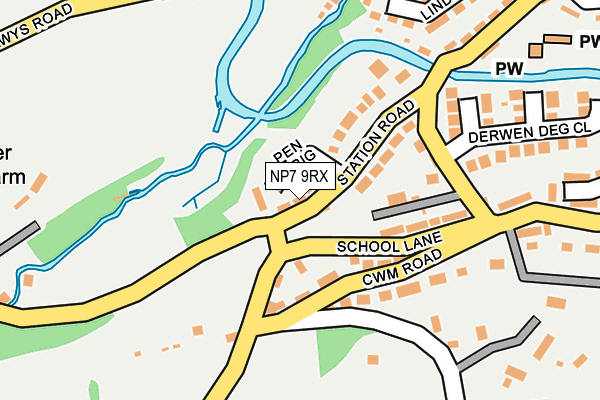 NP7 9RX map - OS OpenMap – Local (Ordnance Survey)