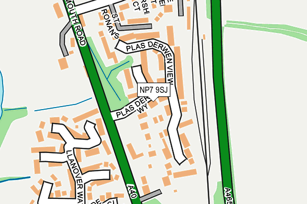 NP7 9SJ map - OS OpenMap – Local (Ordnance Survey)