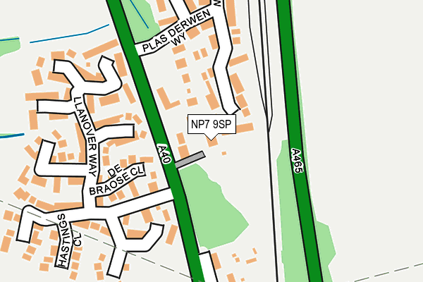 NP7 9SP map - OS OpenMap – Local (Ordnance Survey)