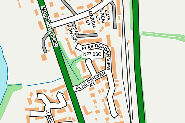 NP7 9SQ map - OS OpenMap – Local (Ordnance Survey)
