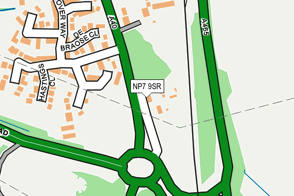 NP7 9SR map - OS OpenMap – Local (Ordnance Survey)