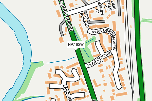 NP7 9SW map - OS OpenMap – Local (Ordnance Survey)