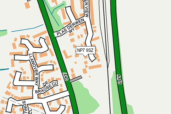 NP7 9SZ map - OS OpenMap – Local (Ordnance Survey)