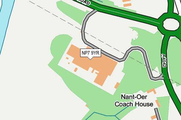 NP7 9YR map - OS OpenMap – Local (Ordnance Survey)