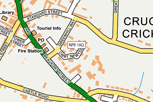 NP8 1AQ map - OS OpenMap – Local (Ordnance Survey)