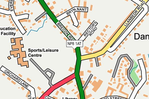 NP8 1AT map - OS OpenMap – Local (Ordnance Survey)