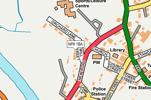 NP8 1BA map - OS OpenMap – Local (Ordnance Survey)