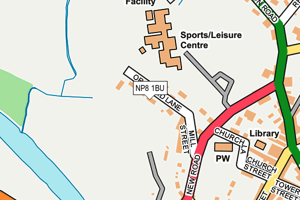 NP8 1BU map - OS OpenMap – Local (Ordnance Survey)