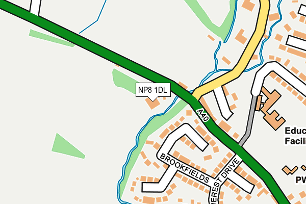 NP8 1DL map - OS OpenMap – Local (Ordnance Survey)