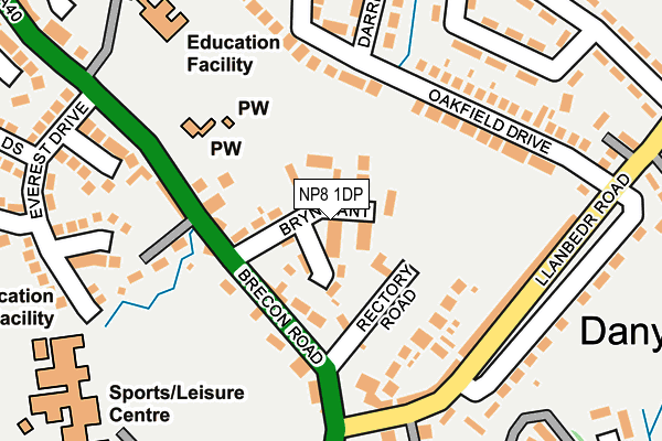 NP8 1DP map - OS OpenMap – Local (Ordnance Survey)