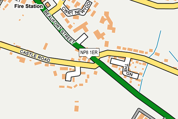 NP8 1ER map - OS OpenMap – Local (Ordnance Survey)