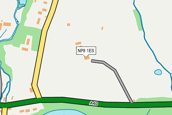NP8 1ES map - OS OpenMap – Local (Ordnance Survey)