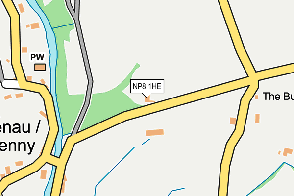 NP8 1HE map - OS OpenMap – Local (Ordnance Survey)