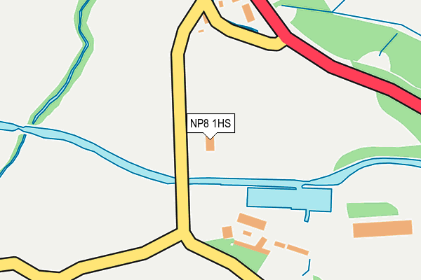 NP8 1HS map - OS OpenMap – Local (Ordnance Survey)