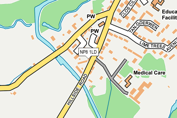 NP8 1LD map - OS OpenMap – Local (Ordnance Survey)