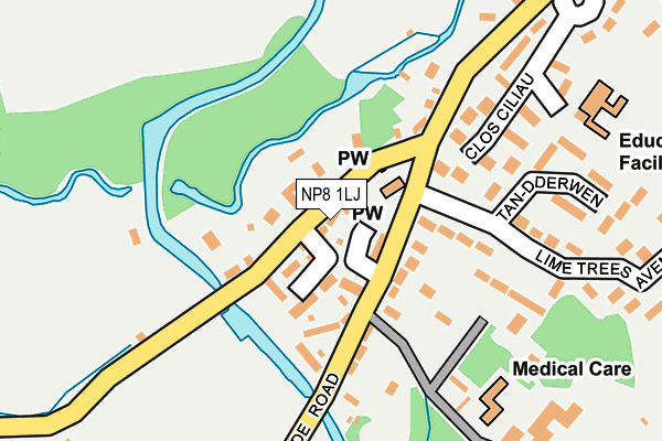 NP8 1LJ map - OS OpenMap – Local (Ordnance Survey)