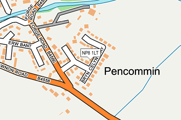 NP8 1LT map - OS OpenMap – Local (Ordnance Survey)