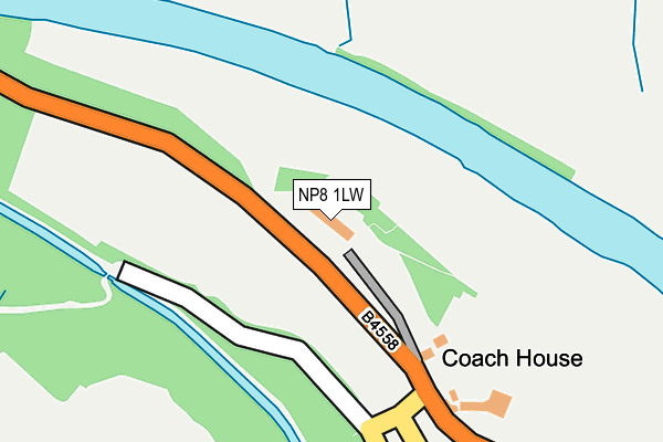 NP8 1LW map - OS OpenMap – Local (Ordnance Survey)
