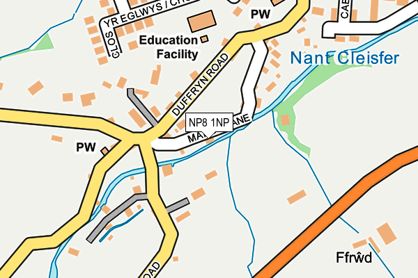 NP8 1NP map - OS OpenMap – Local (Ordnance Survey)