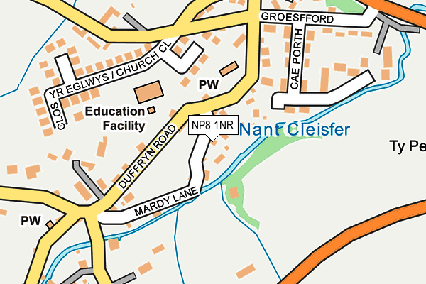 NP8 1NR map - OS OpenMap – Local (Ordnance Survey)