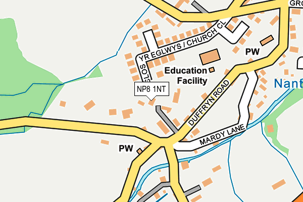 NP8 1NT map - OS OpenMap – Local (Ordnance Survey)