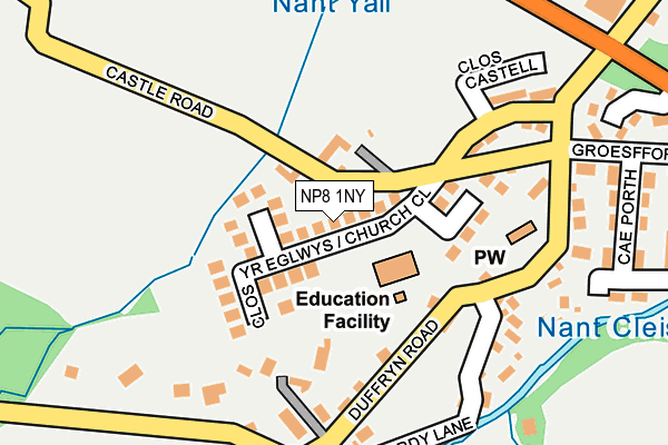 NP8 1NY map - OS OpenMap – Local (Ordnance Survey)