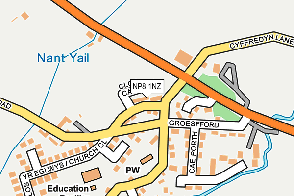 NP8 1NZ map - OS OpenMap – Local (Ordnance Survey)