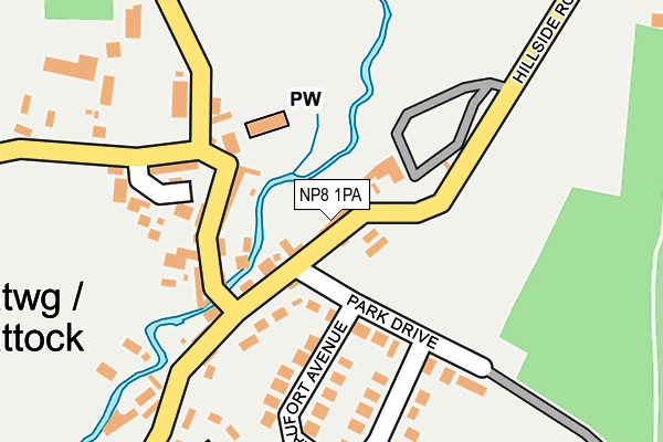 NP8 1PA map - OS OpenMap – Local (Ordnance Survey)