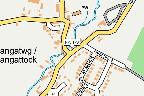 NP8 1PB map - OS OpenMap – Local (Ordnance Survey)