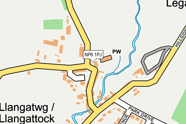 NP8 1PJ map - OS OpenMap – Local (Ordnance Survey)