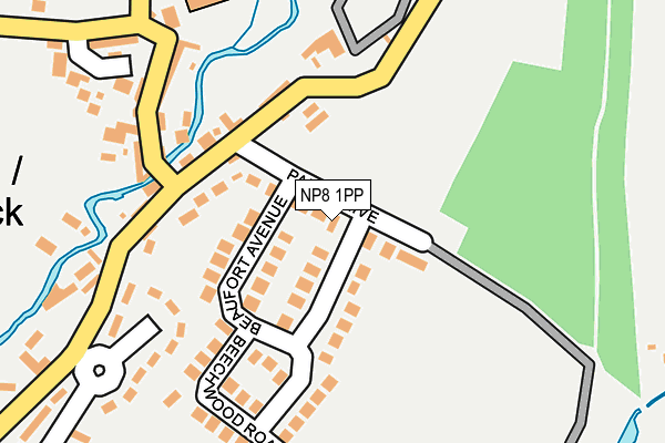 NP8 1PP map - OS OpenMap – Local (Ordnance Survey)