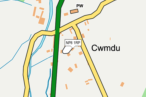 NP8 1RP map - OS OpenMap – Local (Ordnance Survey)