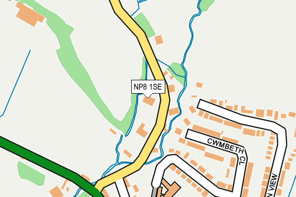 NP8 1SE map - OS OpenMap – Local (Ordnance Survey)