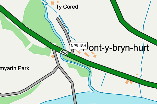 NP8 1SH map - OS OpenMap – Local (Ordnance Survey)