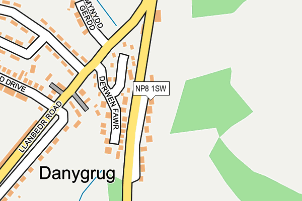 NP8 1SW map - OS OpenMap – Local (Ordnance Survey)