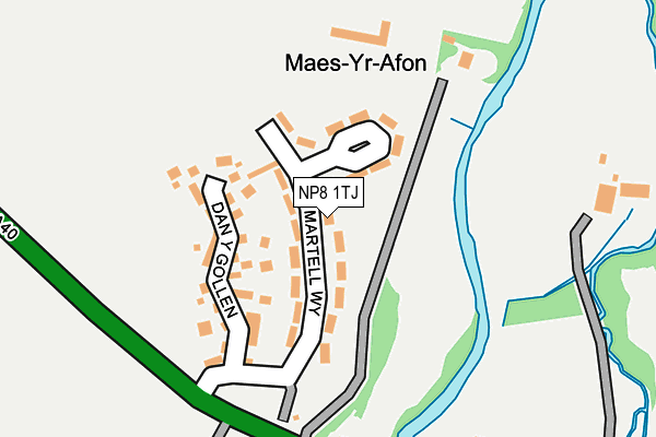 NP8 1TJ map - OS OpenMap – Local (Ordnance Survey)